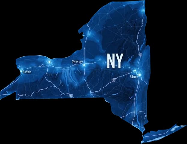 Mapa de Nueva York, parte del área de servicio de canaletas de Haus Prime